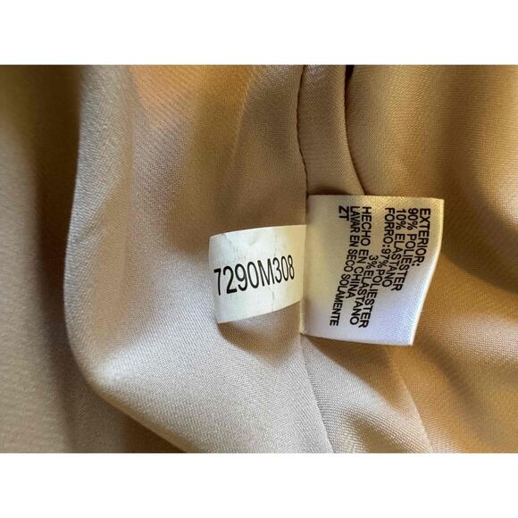 Antonio Melani Camel Faux Suede Sleeveless Midi Dress Belted Modern Minimalist M - Picture 8 of 10